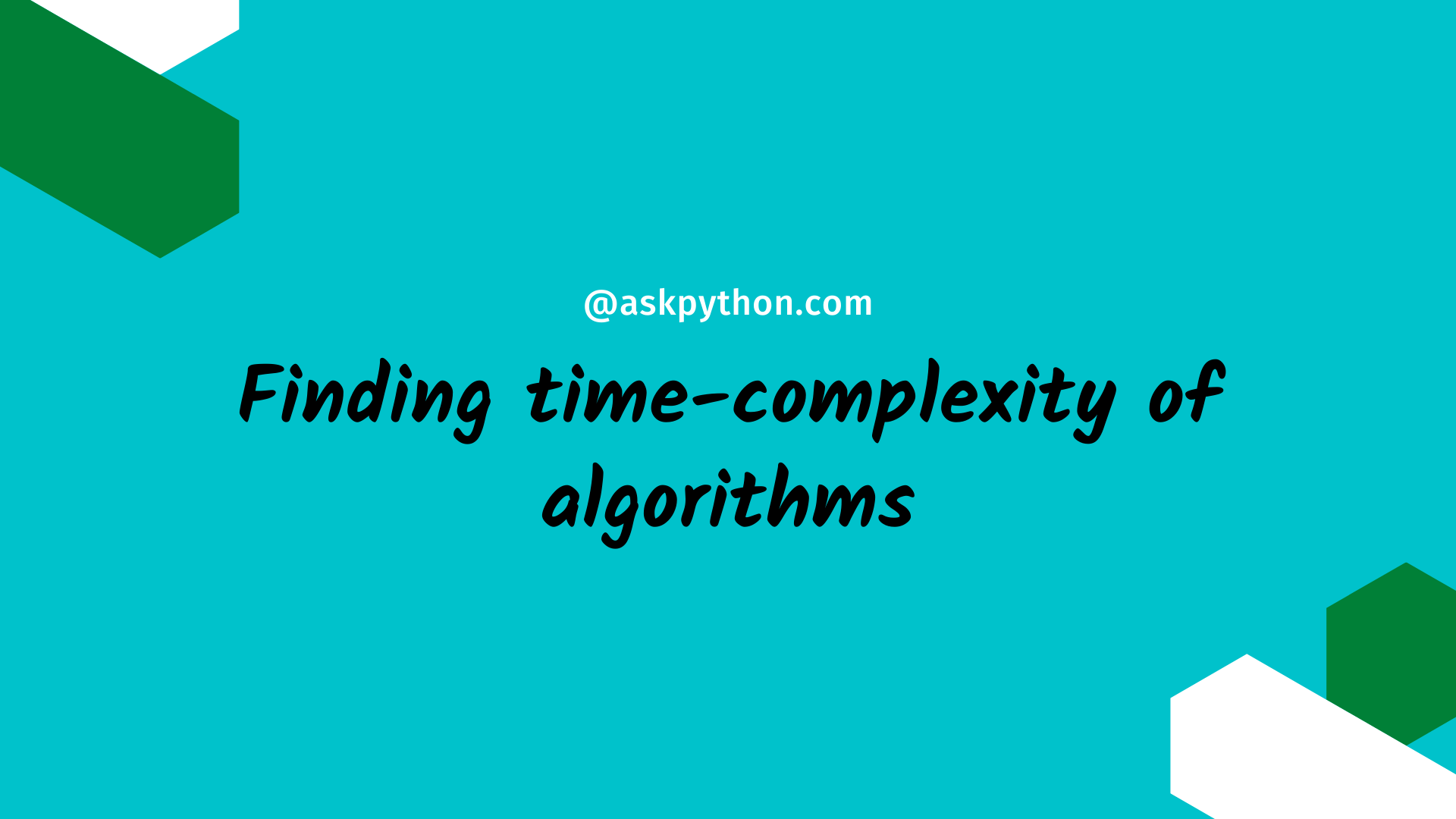 Finding of algorithms AskPython