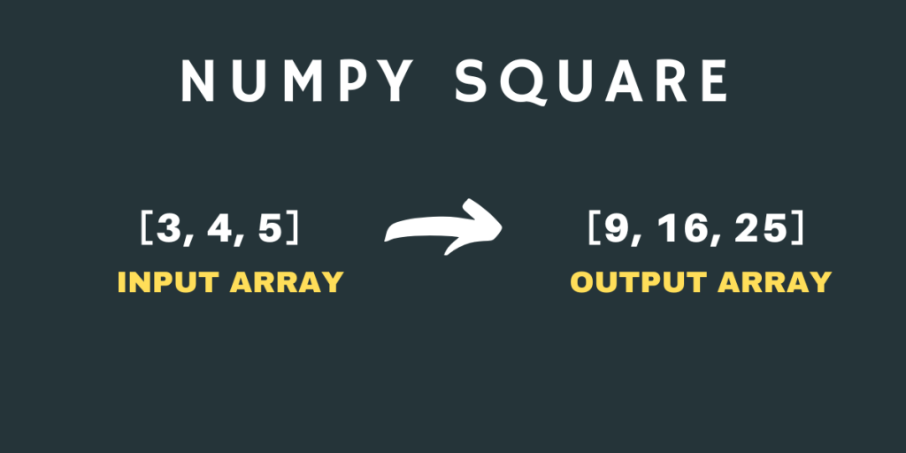 numpy.square() Explained in a Simple Way AskPython