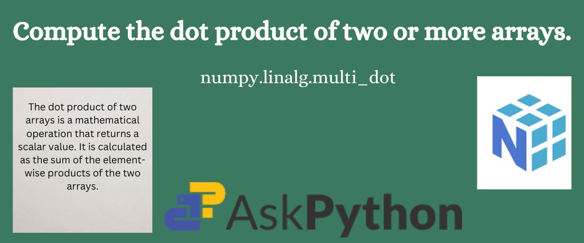 How to Compute the Dot Product of Arrays Using Linalg.multi_dot