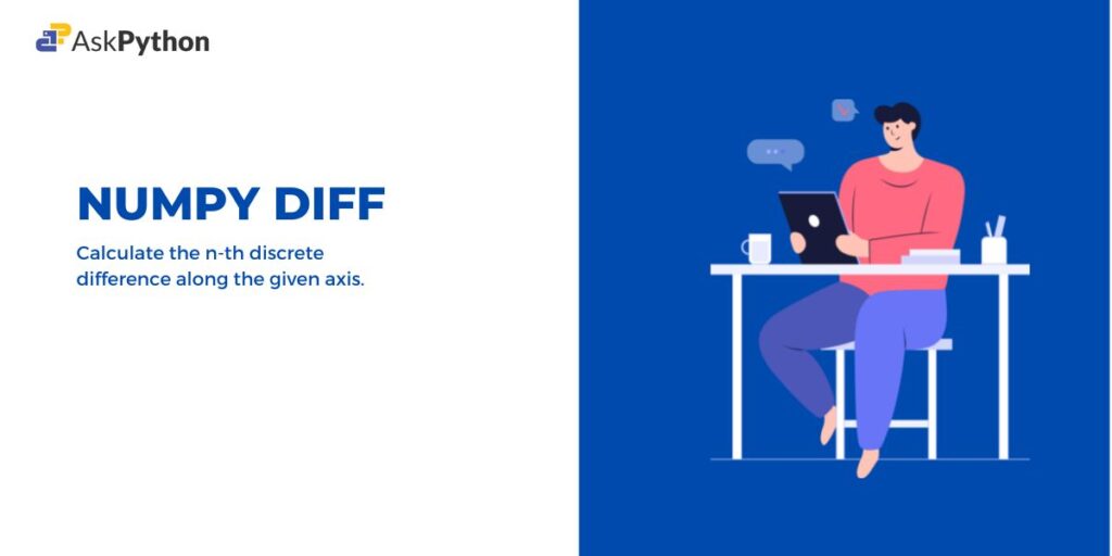 Numpy diff Calculate the nth discrete difference along the given