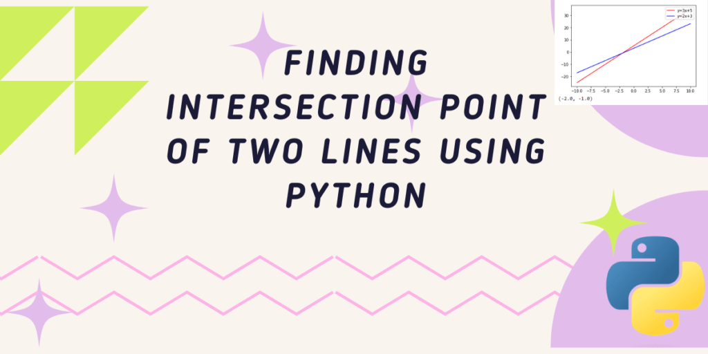 Finding Intersection Point of Two Lines Using Python AskPython