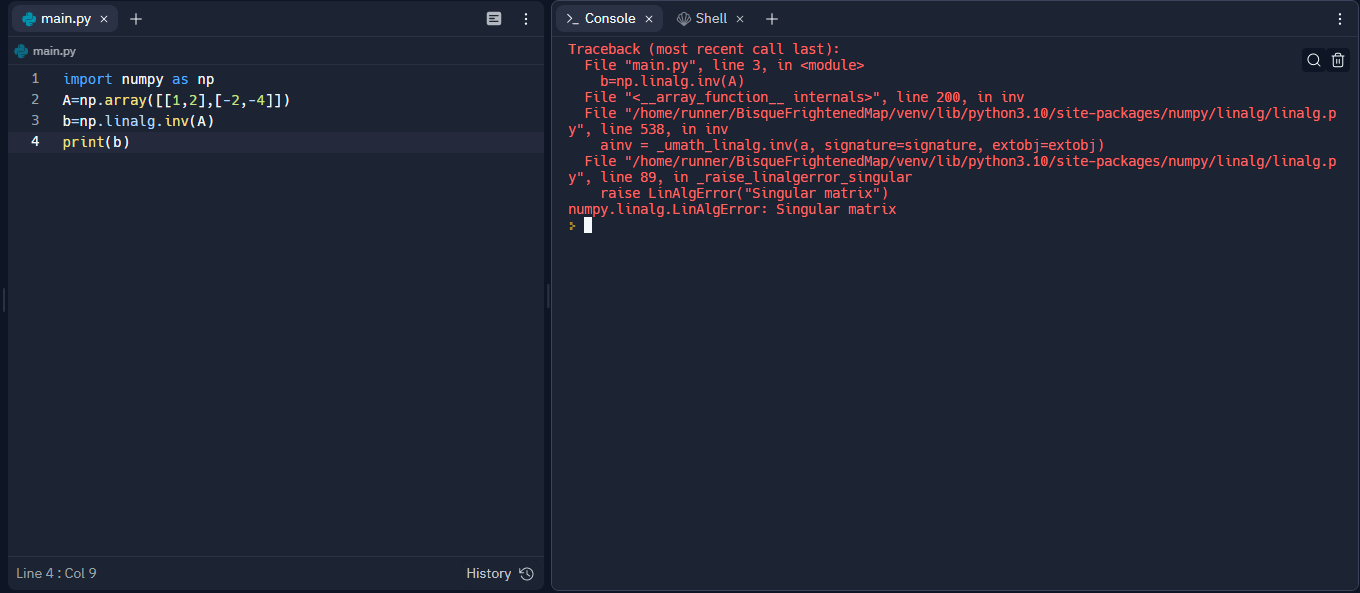 Numpy LinAlgError Handling Matrixrelated Errors AskPython