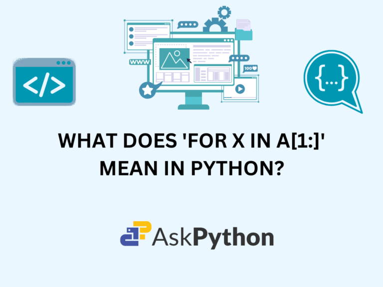 What does 'for x in A[1]' mean in Python? AskPython