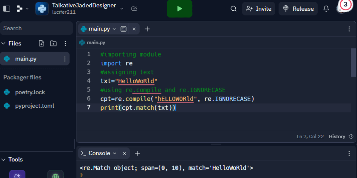 Python Regex for CaseInsensitive Text Matching without