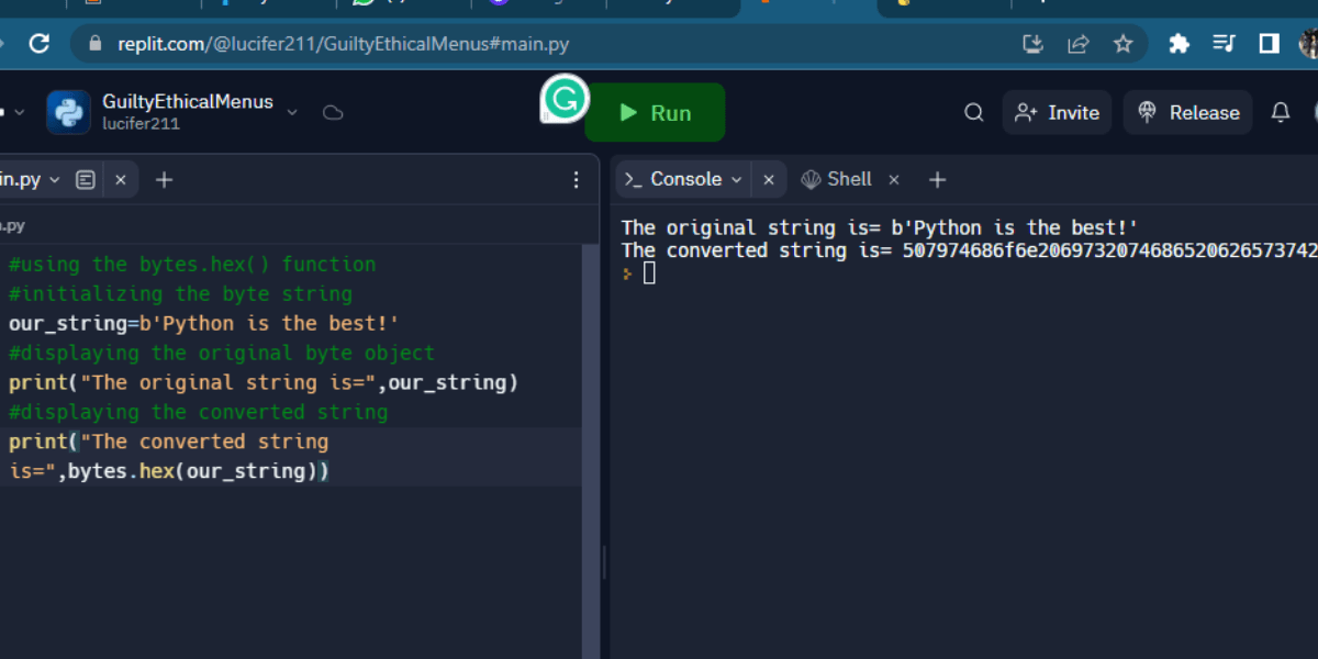 4 Handy Ways to Convert Bytes to Hex Strings in Python 3 AskPython