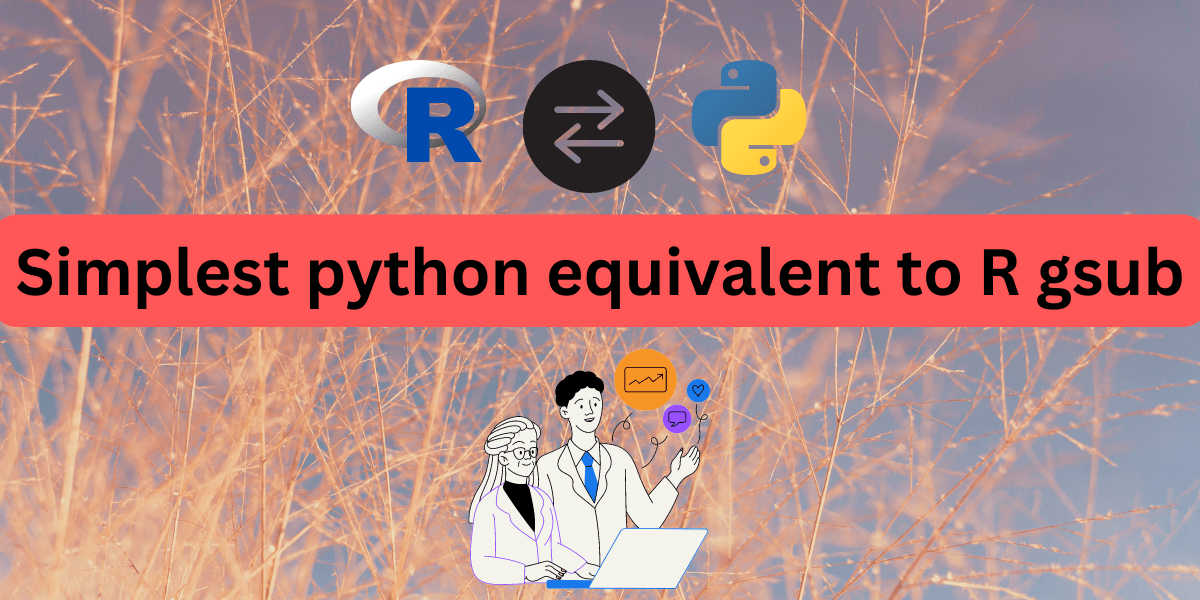 Finding the Python Equivalent to R's gsub Function AskPython