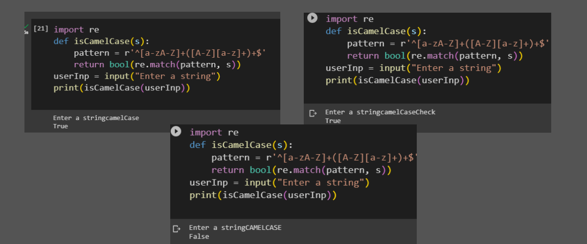Regex Check for Camel Case in Python AskPython