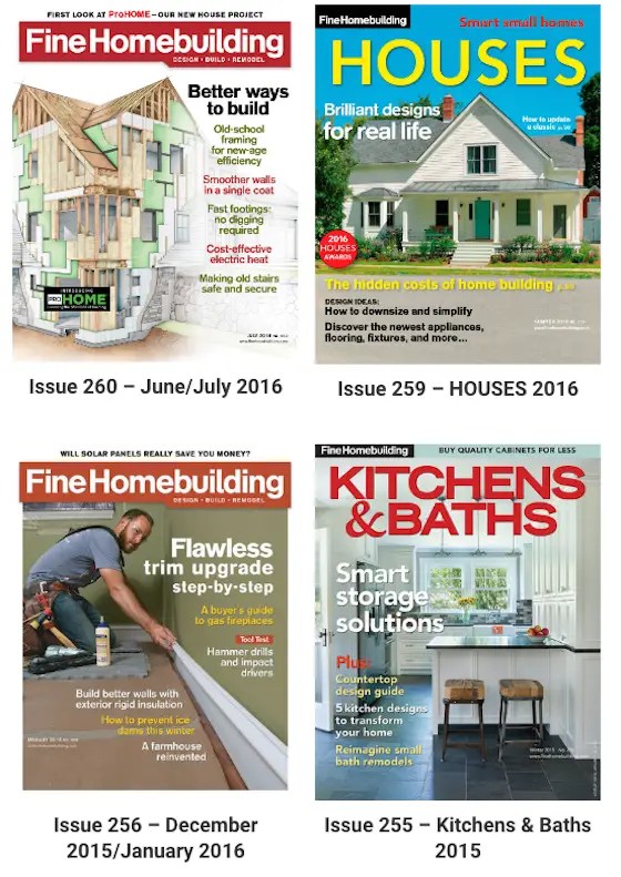 fine homebuilding magazine covers Ask the Builder