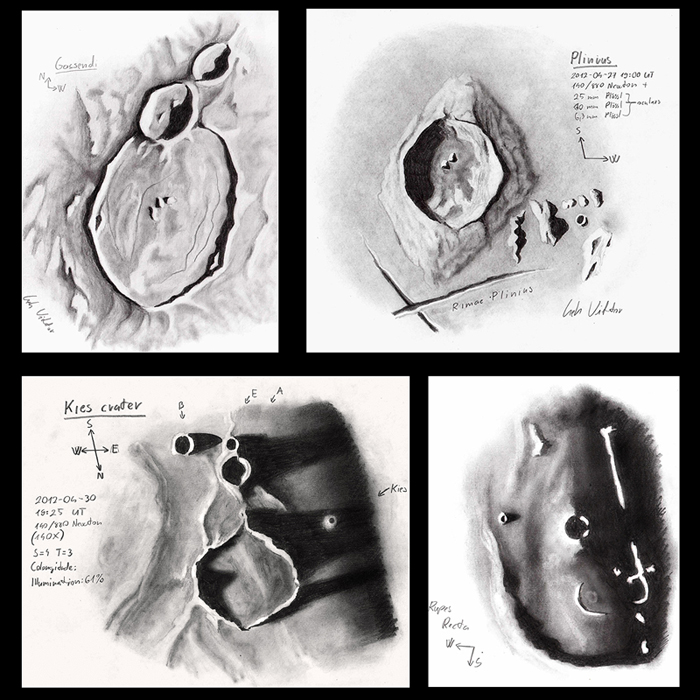 Compilation of Lunar craters Astronomy Sketch of the Day