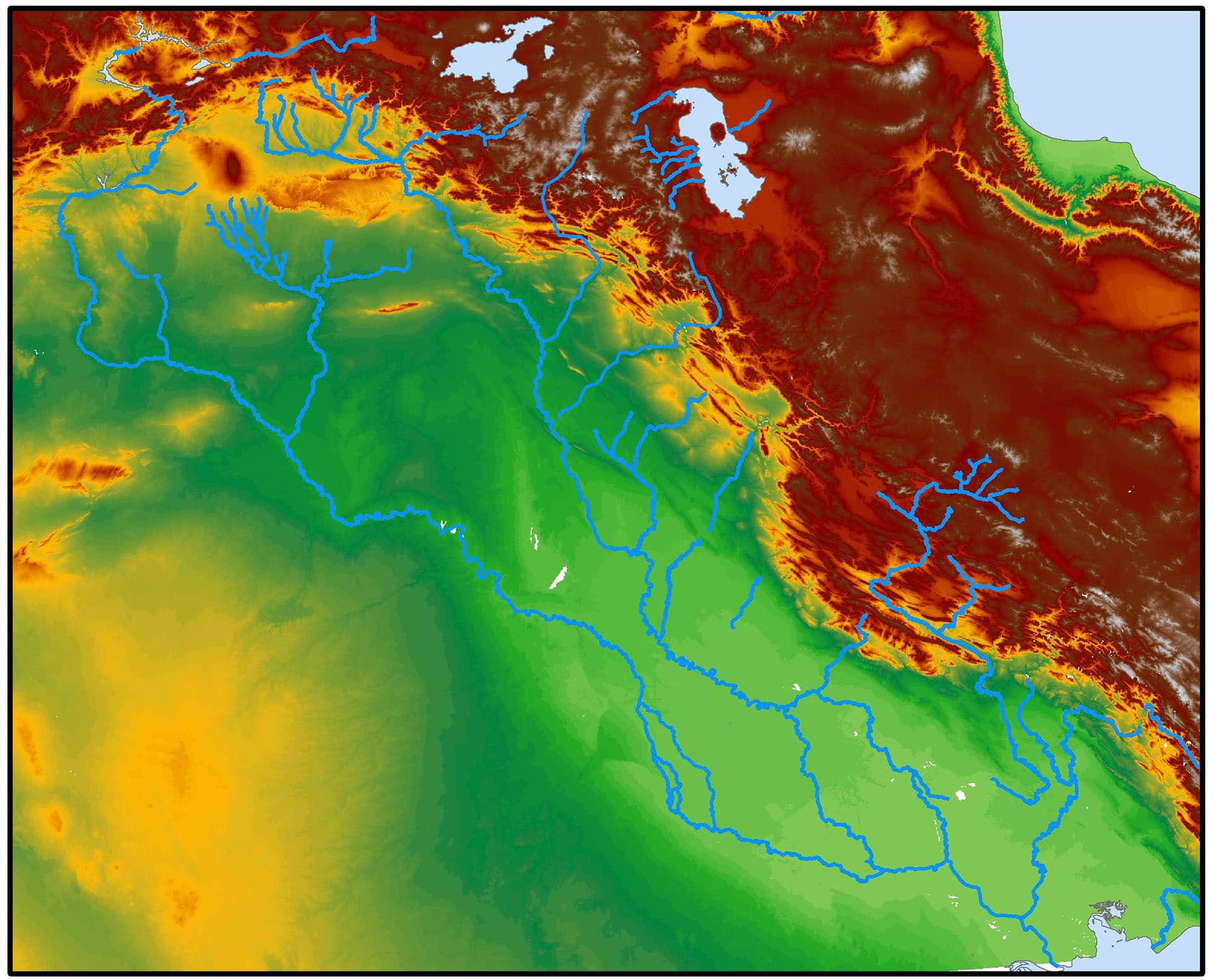 Map Of Mesopotamia Rivers Map Mesopotamian Rivers Mesopotamia (mid000018) American Society
