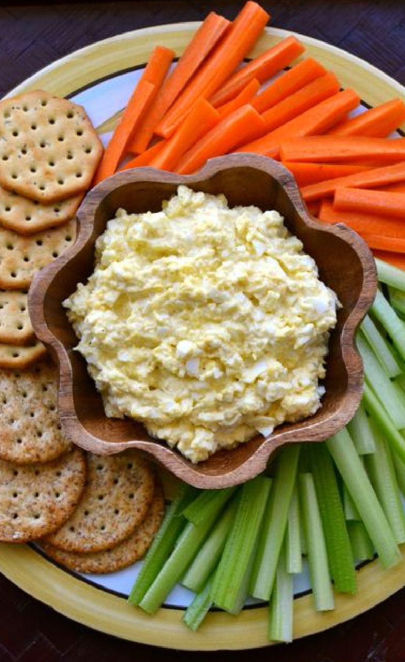 Crudité Platter With Deviled Egg Dip A Southern Soul