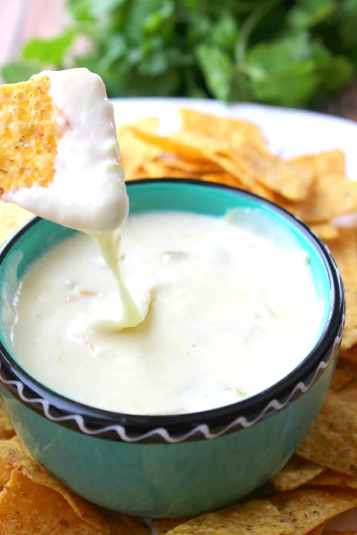 Turn on your instant pot (read our picks for the best electric pressure cookers here) to the high temperature. queso blanco cheese dip recipe