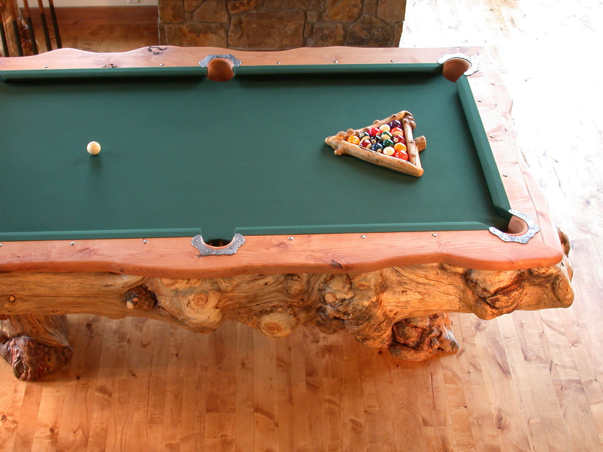 Lodgepole Burl Rustic Pool Table Aspen Rustic Inc. Custom Built
