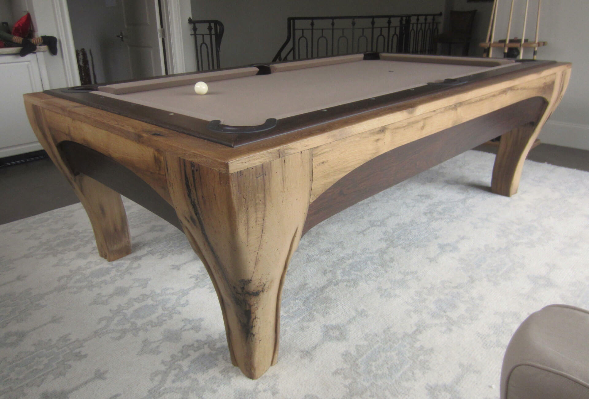 Maduro Rustic Pool Table Aspen Rustic Inc. Custom Built Game Room