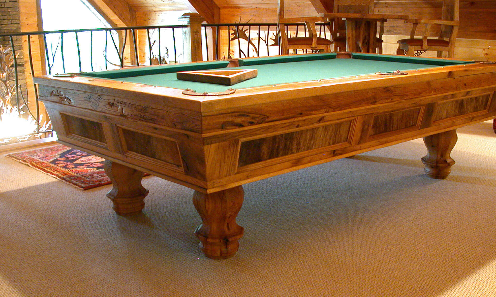 Leadville Rustic Pool Table Aspen Rustic Inc. Custom Built Game