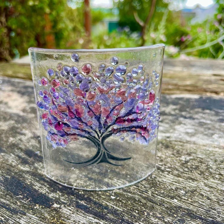 Glass Curve Seasons Spring Pink Aspire Art Glass