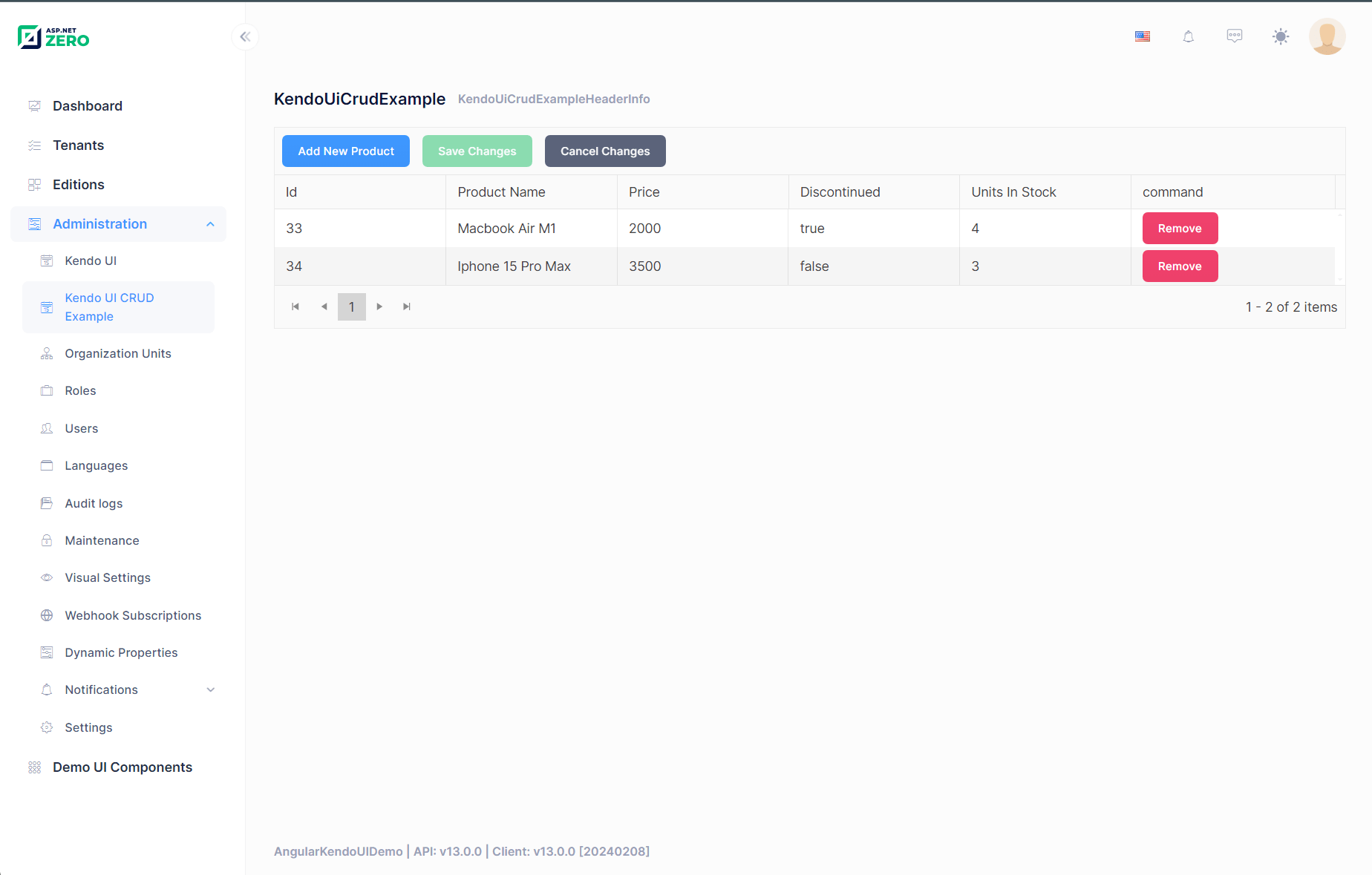 How to Integrate KendoUI Angular with Zero Zero