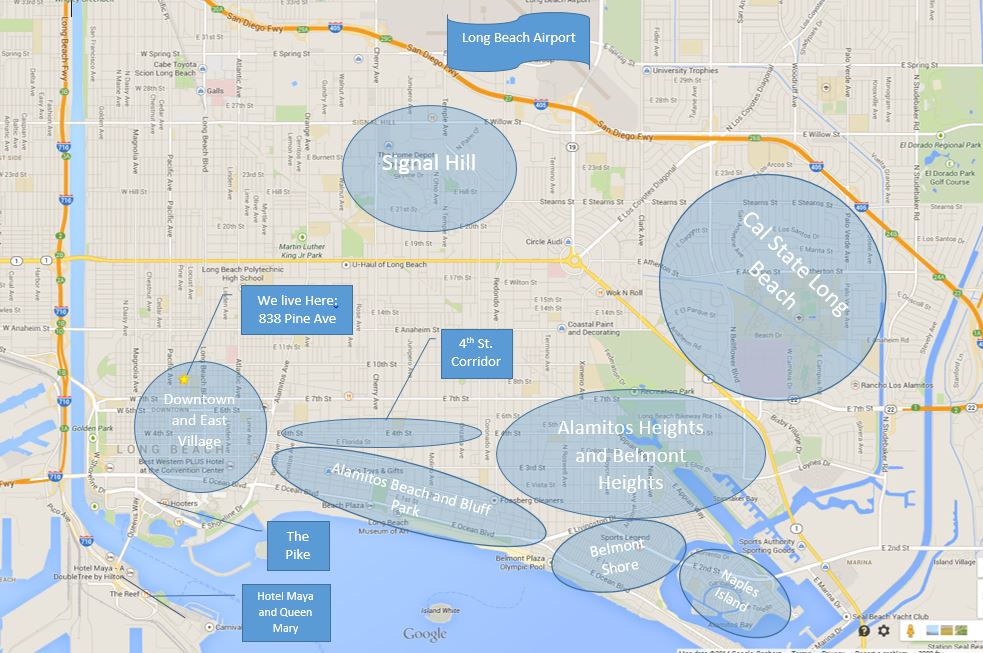 Long Beach, CA Area Map U.S. News Travel