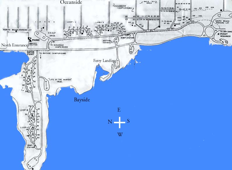 Assateague Island National Seashore Camping Map