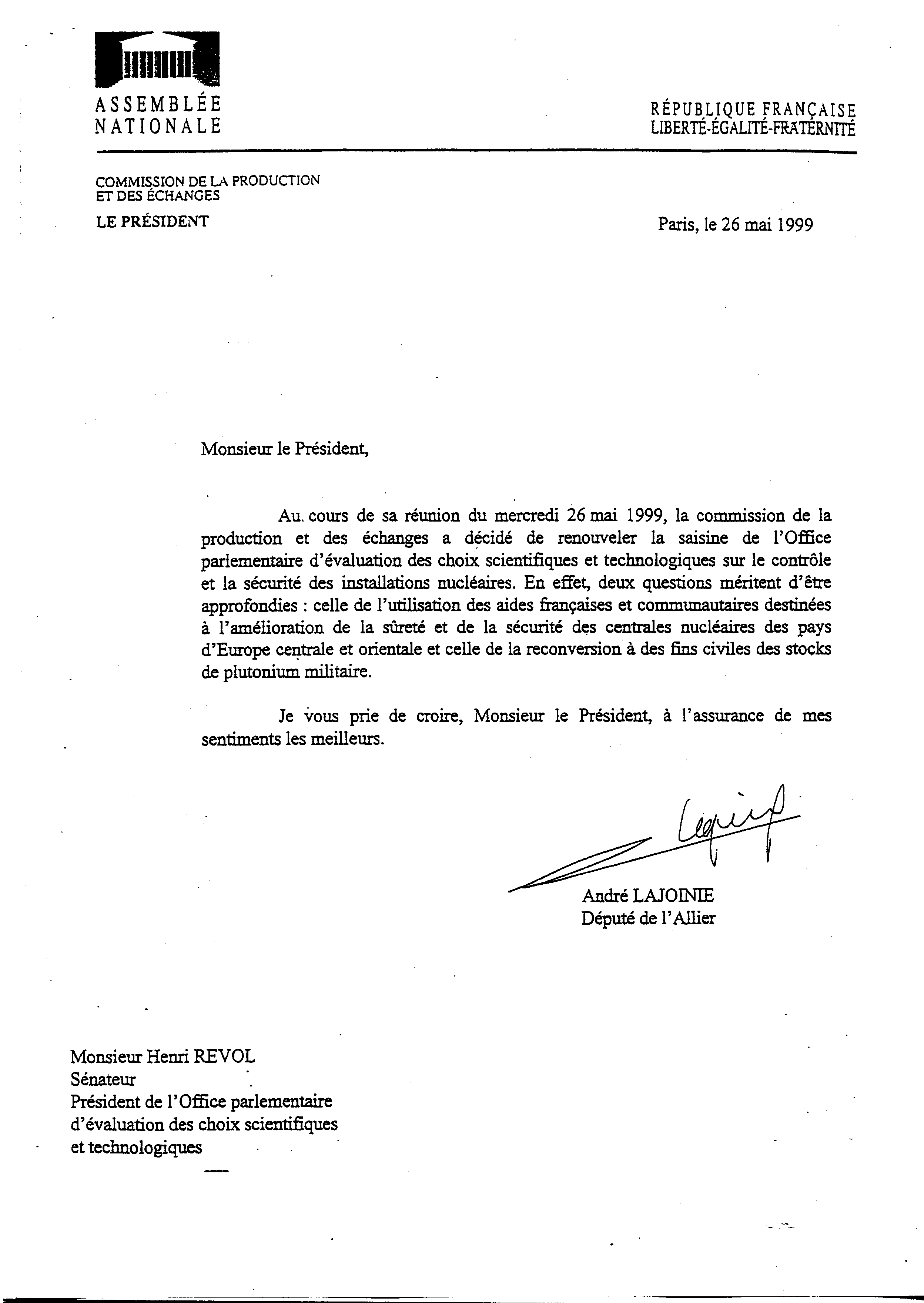 Rapport sur le contrôle de la sureté et de la sécurité des