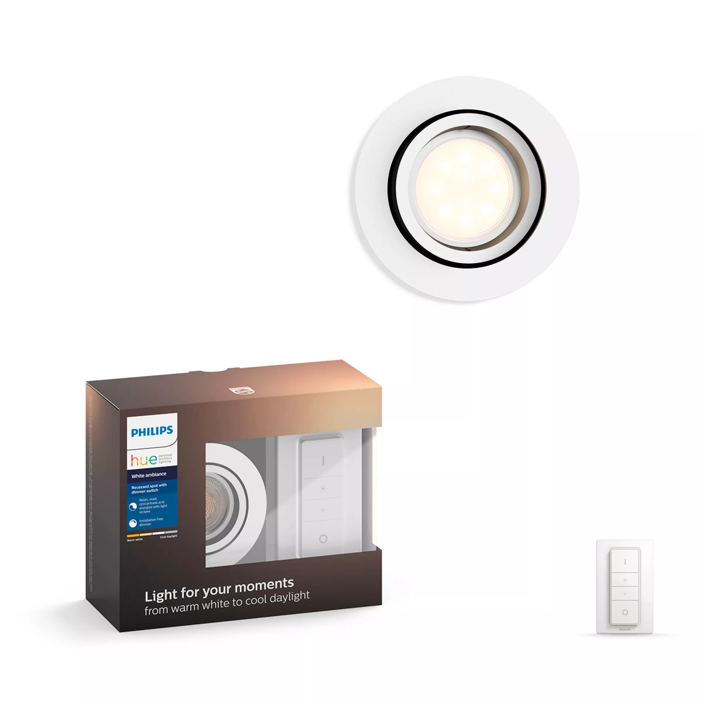 Hue White Ambiance Milliskin Recessed Spotlight | Philips Hue Uk