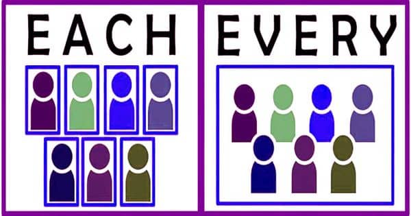 Яка різниця між each та every