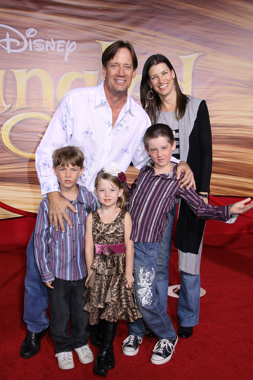 Kevin Sorbo and family at the World Premiere of TANGLED Assignment X