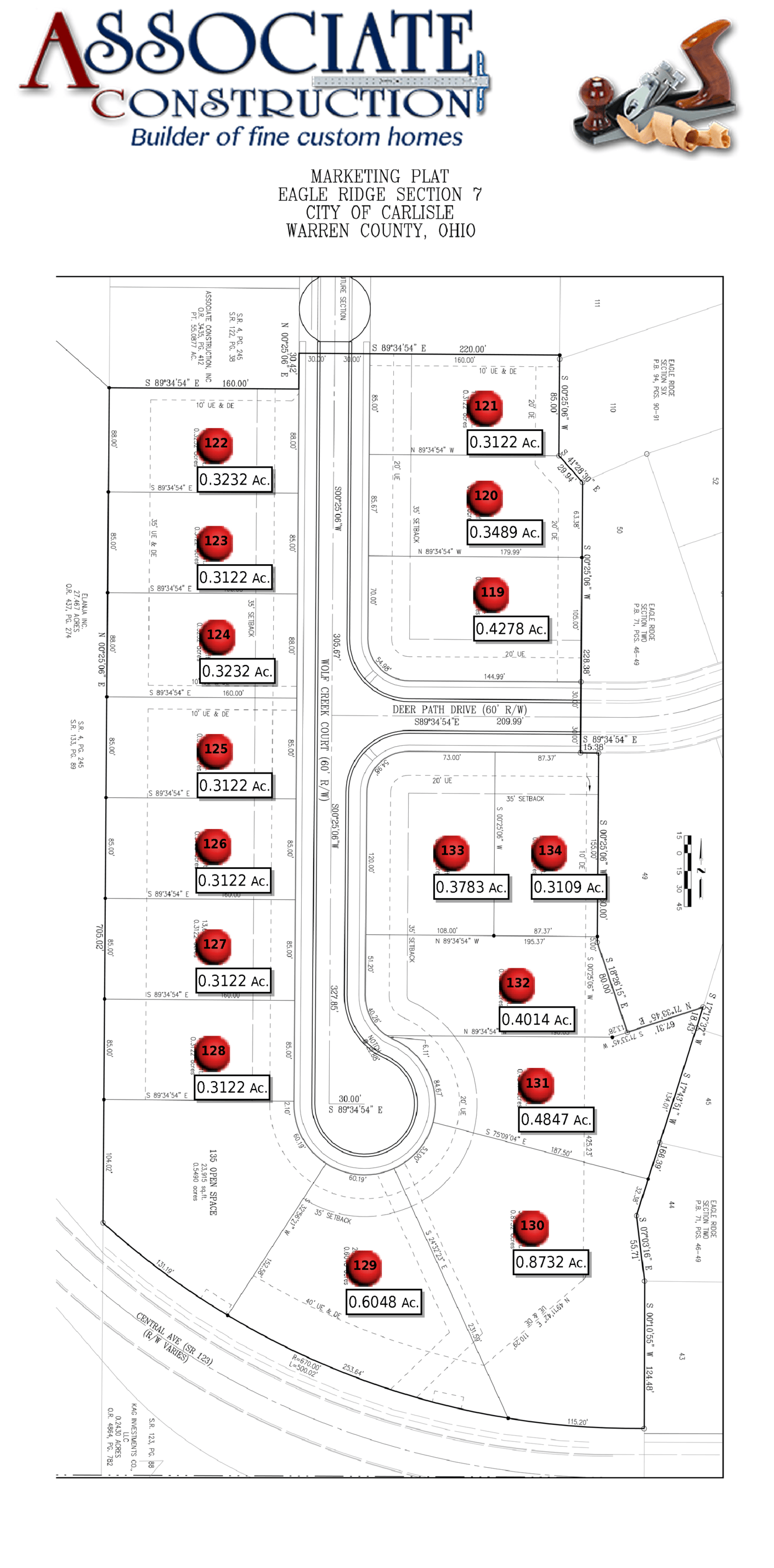 Associate Construction Subdivision Map EAGLE RIDGE SECTION 7