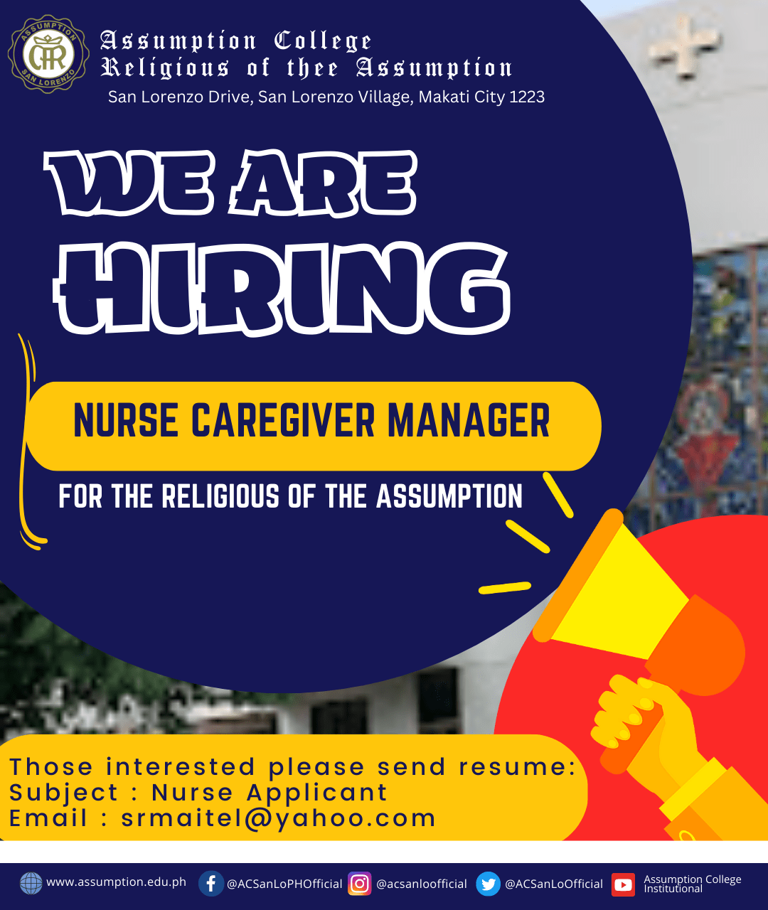 assumption college san lorenzo makati job opportunities