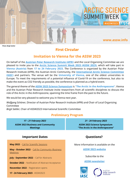 first dates 2023 Assw 2023: First Circular - Assw.info