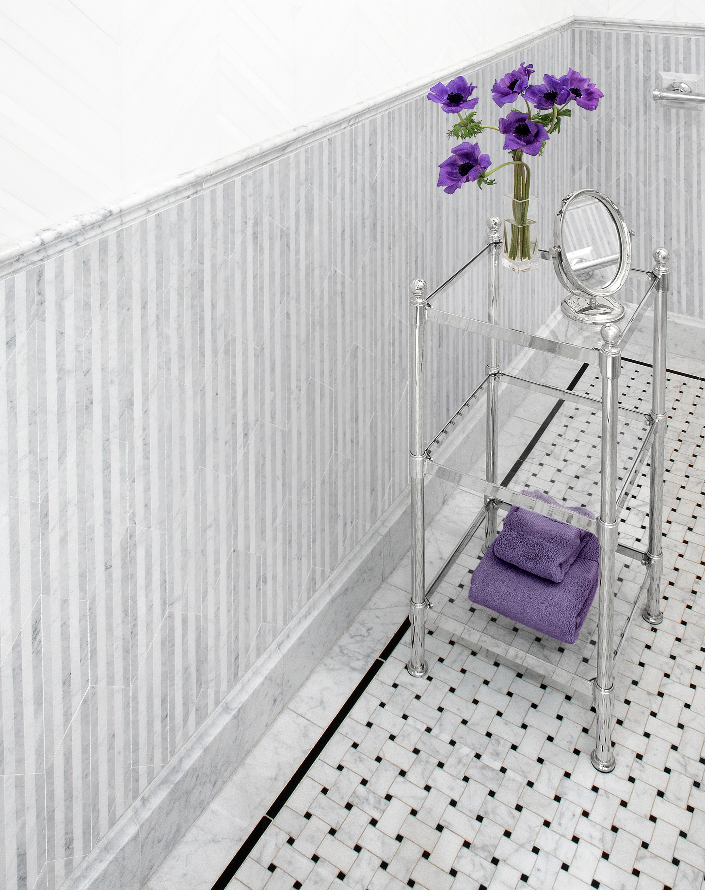 Half wall bathroom stone A Step In Stone