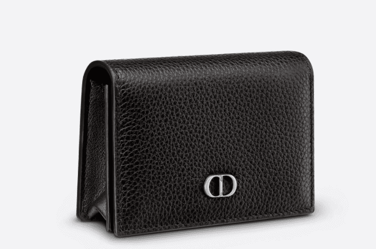 DIOR Business Card Holder Black Grained