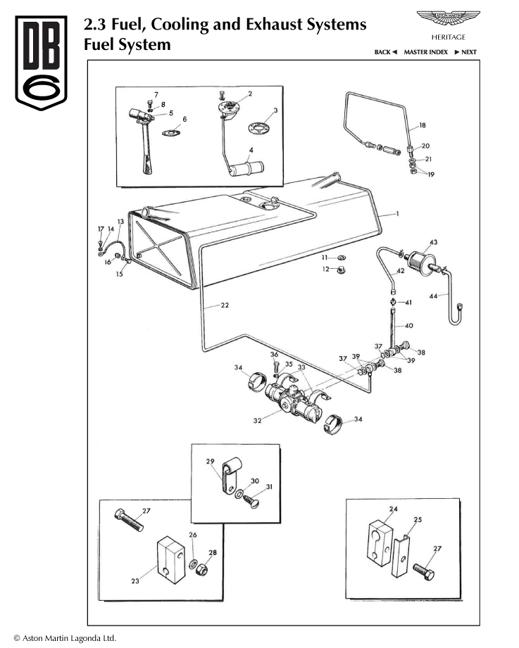 DB6 Fuel System Parts
