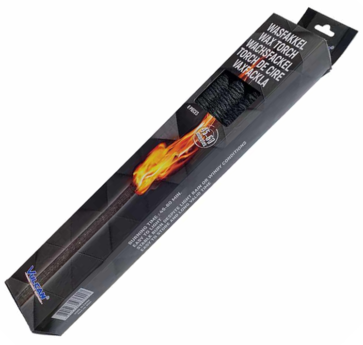 Vulcan Pyrotechnics 60 Minute Wax Torch 6 Pack Astounded Fireworks