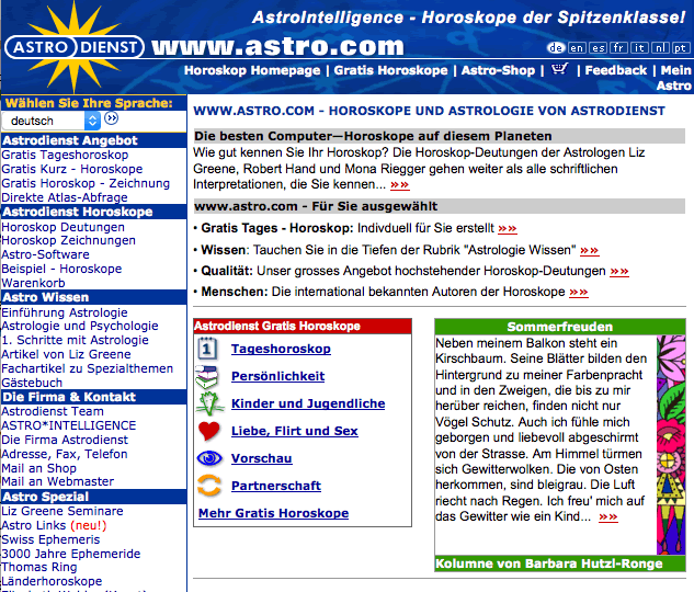 20 Jahre Astrodienst im Astrodienst