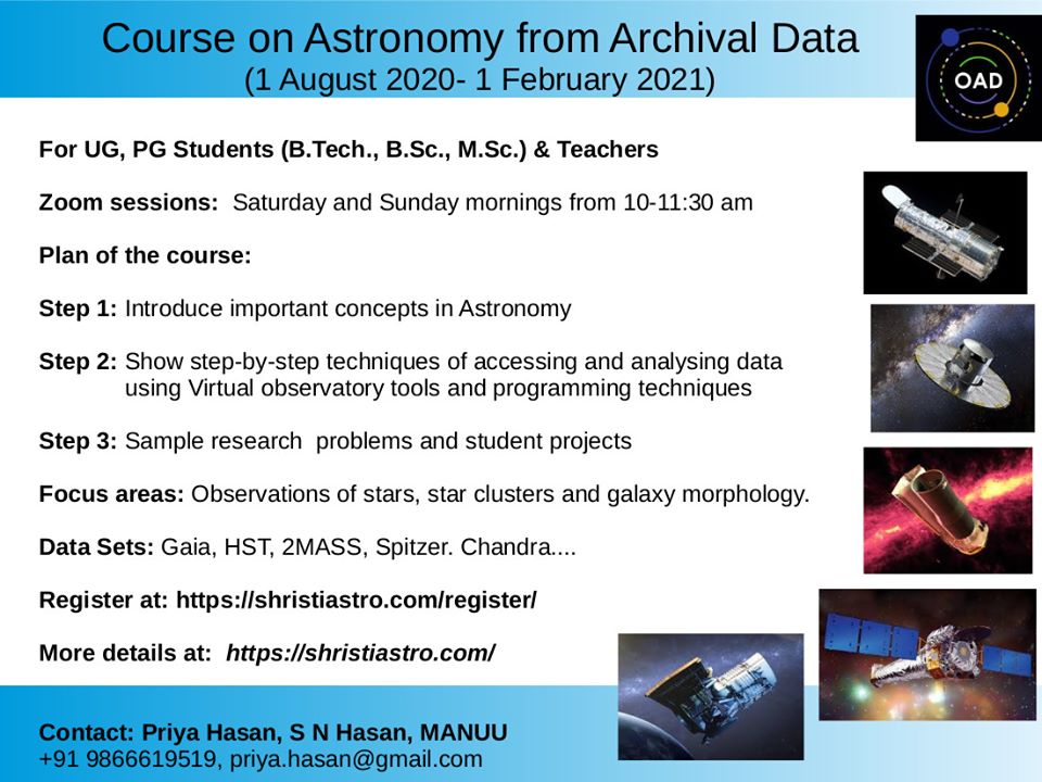Astronomy Data Analysis Virtual Lectures