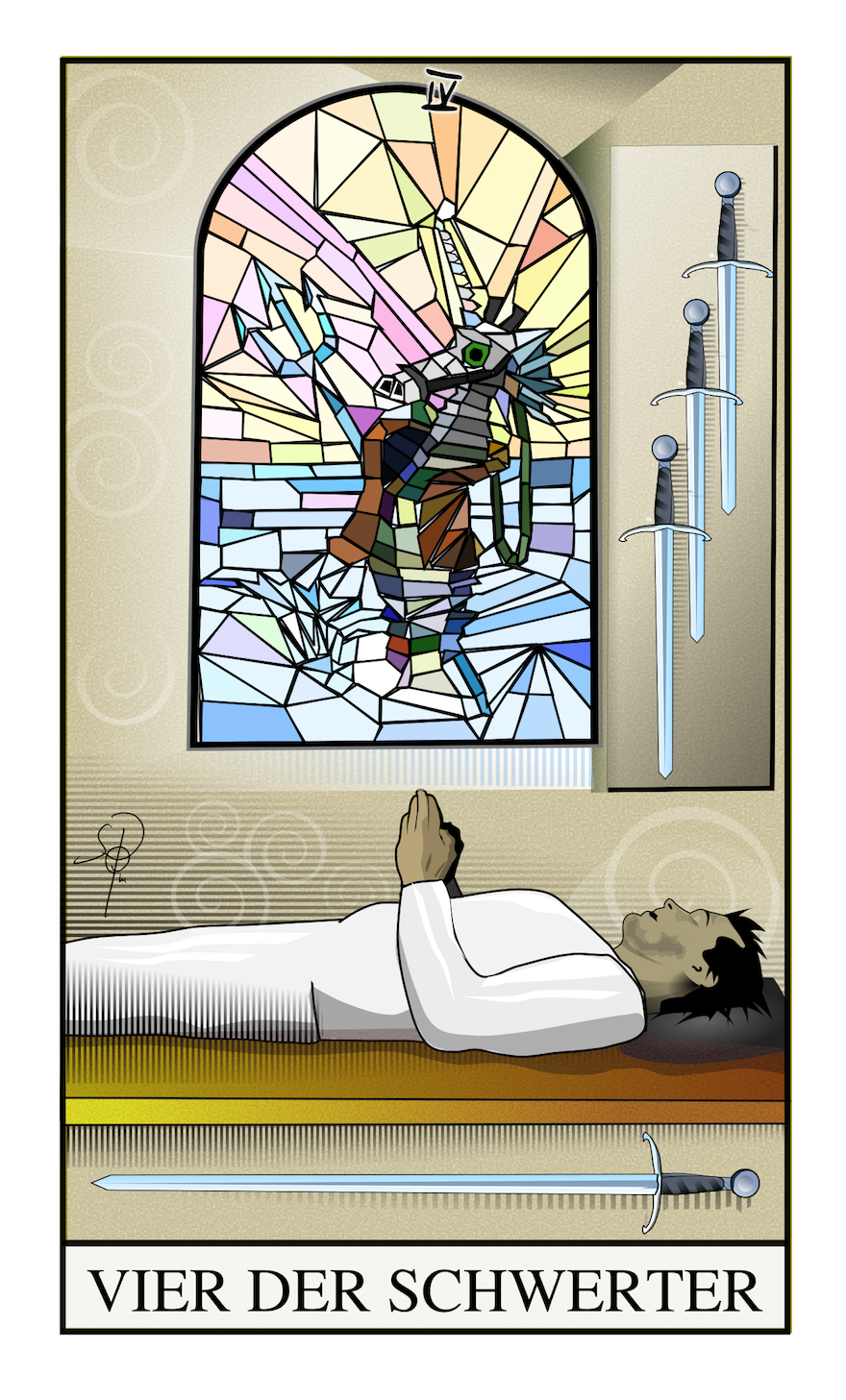 Tarot Vier der Schwerter