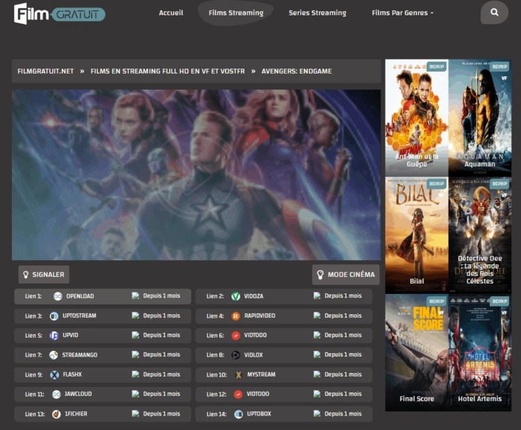 Voir un film ou une série sur un site de streaming gratuit