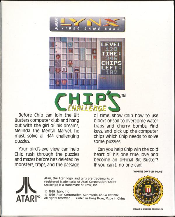 AtariAge Atari Lynx Chip's Challenge (Atari)