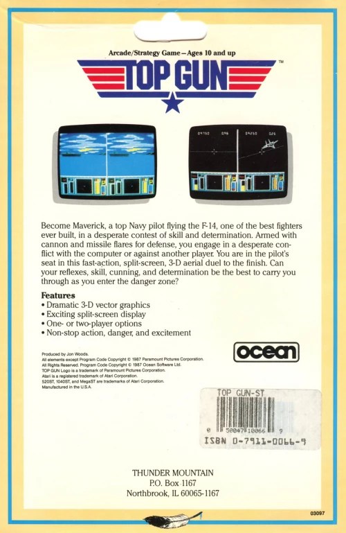 Top Gun Atari ST game Atari Legend