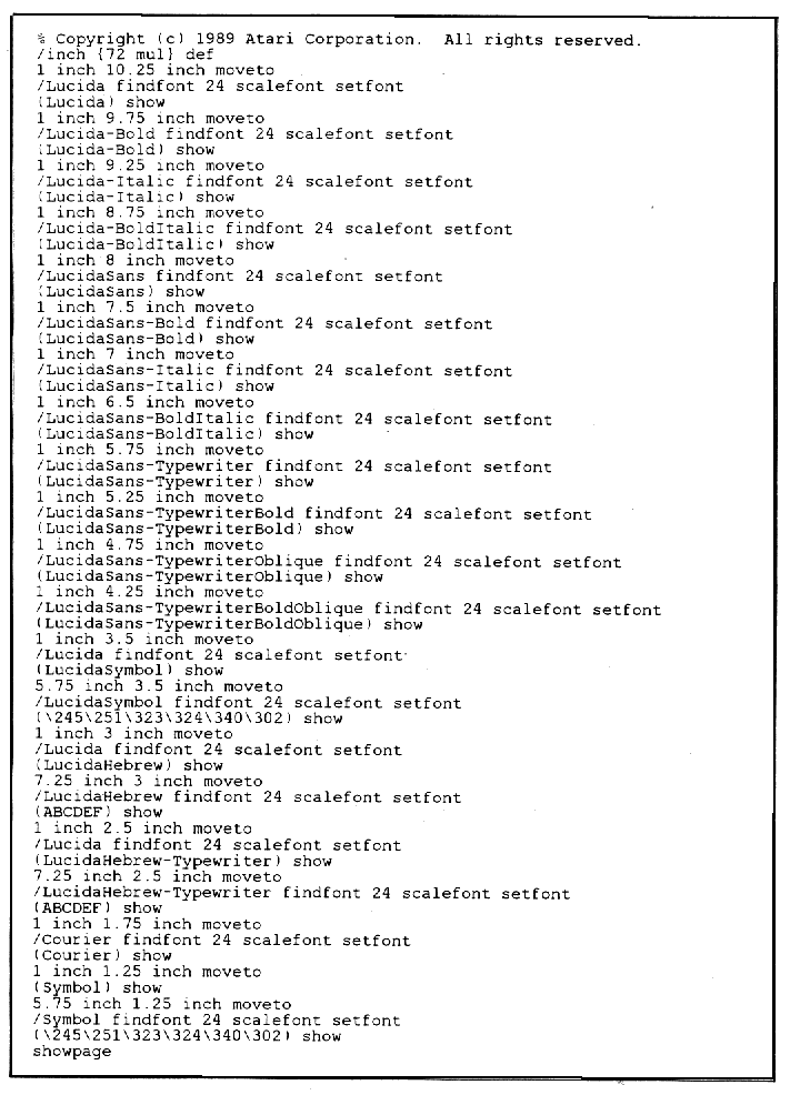 Reviews Atari's Answer To Postscript Fever