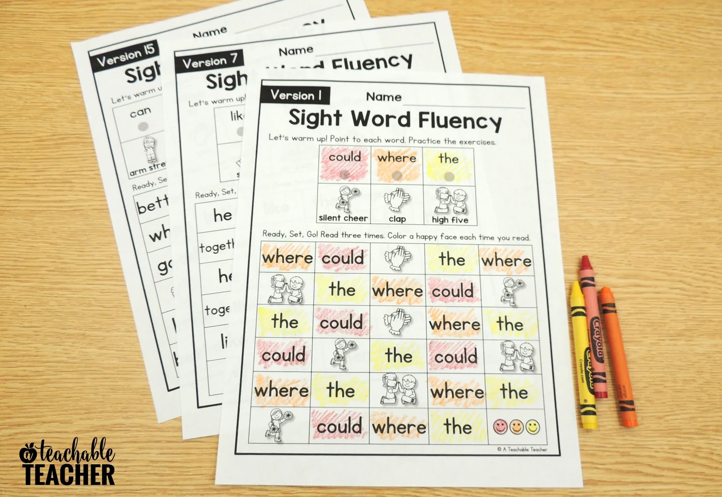 The Best Sight Word Fluency Worksheets Of All Time - Editable!