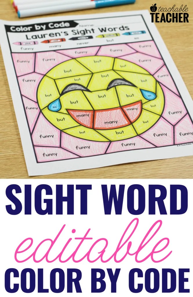 Using Art To Teach Sight Words - A Teachable Teacher