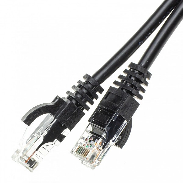 UTP Patch cable, cat. 5e, 5.0m, black