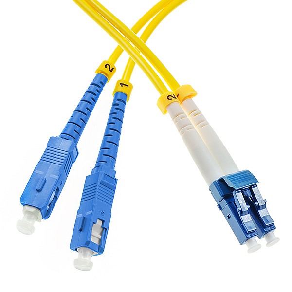 Fiber optic patch cord, SC/UPCLC/UPC, SM, 9/125 duplex, G652D fiber 3