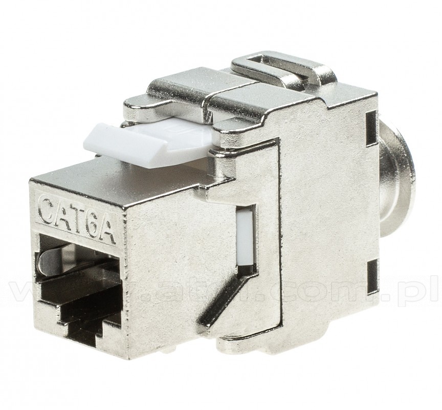 Keystone connector 8p8c, shielded, cat. 6A, toolless