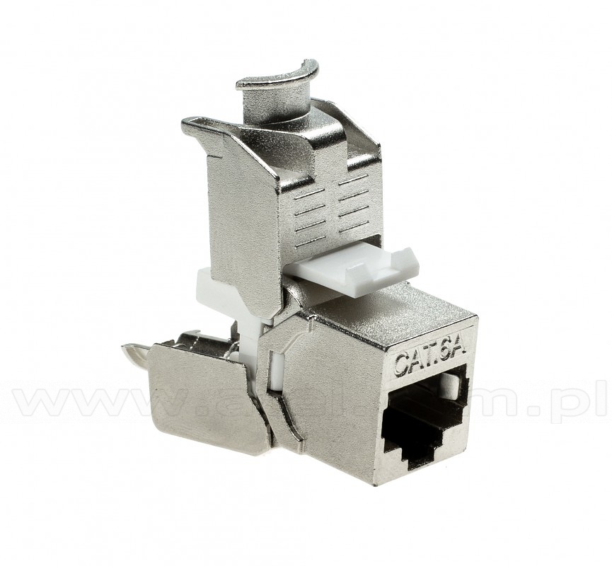 Keystone connector 8p8c, shielded, cat. 6A, toolless