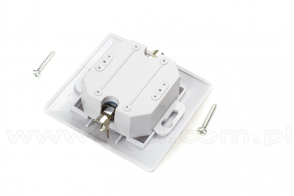 Wall plate mount box, cat. 5e, 2x RJ45, UTP