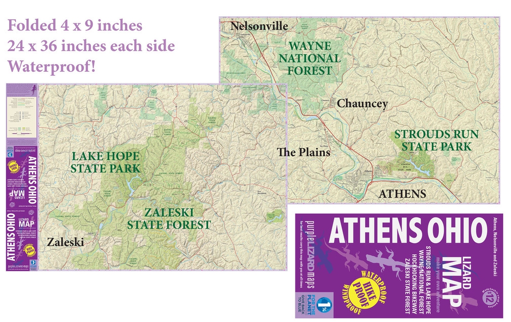 144 Athens Ohio Map Athens, Ohio Adventure Map by Purple Lizard 2