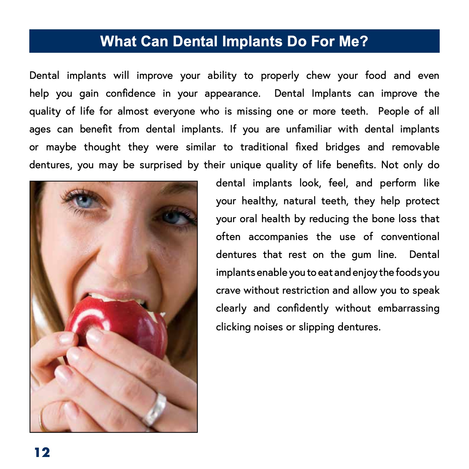 Patient's Guide to Dental Implants ATHENS DENTAL IMPLANT CENTER